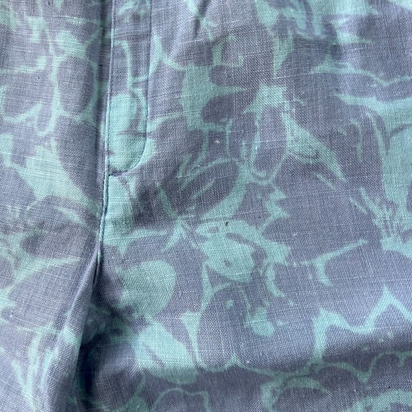 VINTAGE SIGRID OLSEN 90s Linen Pastel Floral Pants Feminine Coastal Grandma Sz S - Picture 8 of 16